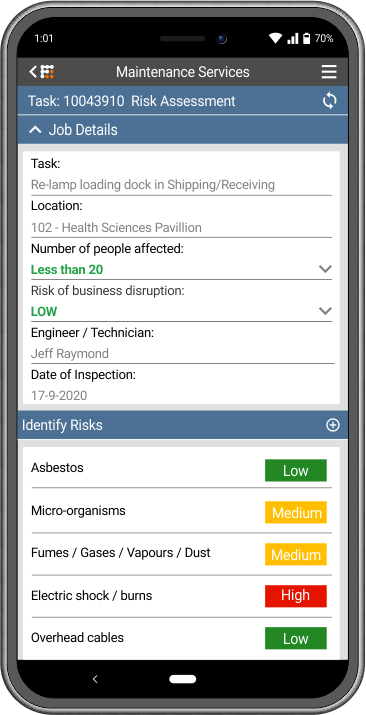 mobile inspections TRIRIGA